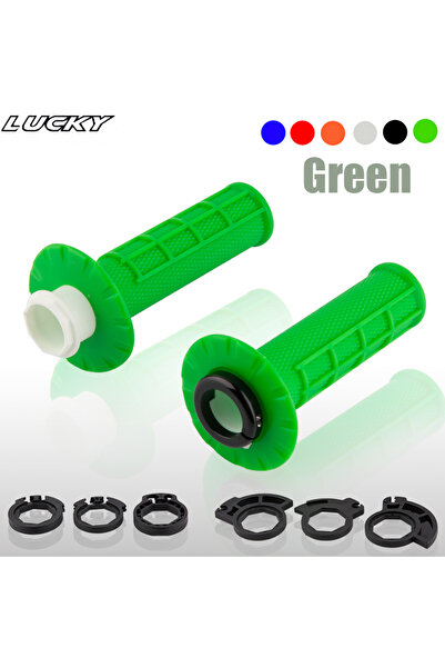 Choice5 مقابض دراجة نارية خضراء 7/8 بوصة 22 مم، مقبض يدوي مع نظام تثبيت سريع،...