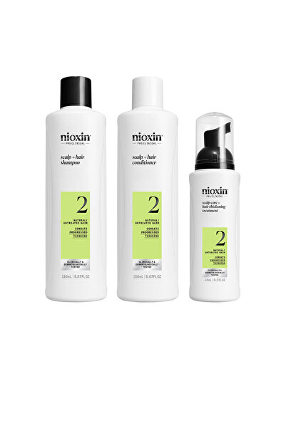 Nioxin System 2 - Kit - Behandlung Für Natürliches Haar Mit Fortgeschrittenem Haarausfall 3 Einheiten
