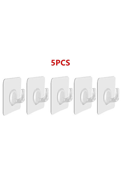 Choice 5 قطع 5/10/20/30/40 قطعة خطاف ذاتي اللصق شفاف للباب وخطاف حائط للأطفال...