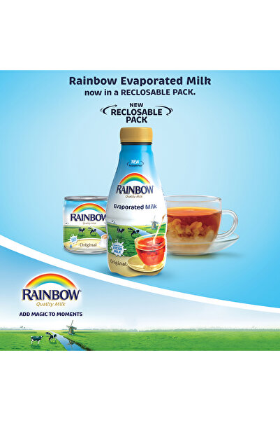 Rainbow Evaporated Milk 270 ml Rich and Creamy Milk for Tea Coffee Desserts Cooking and Daily Use