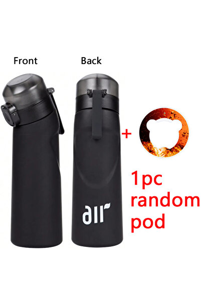 Choice زجاجة مياه A-Black قطعة واحدة مع كبسولة نكهة عشوائية واحدة، كوب بلاستي...