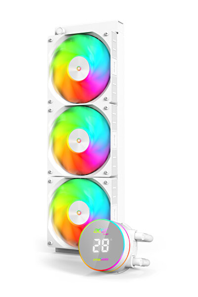 ACER مبرد مياه AC360 CPU مع مروحة، مشعاع من الألومنيوم، متوافق مع مآخذ AMD و Intel