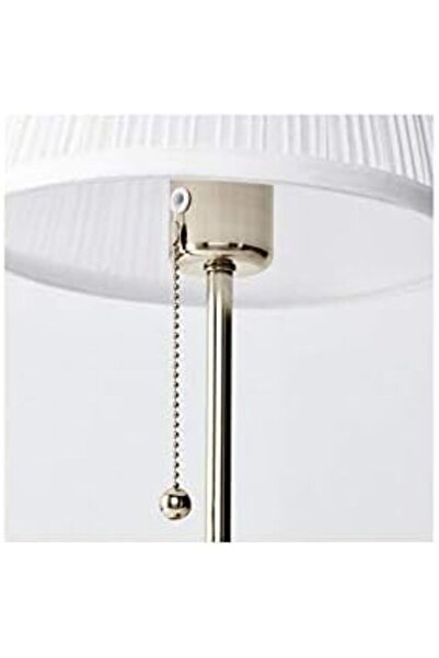 IKEA Table Lamp for Bedrooms, Offices, and Kids' Rooms - Silver Column