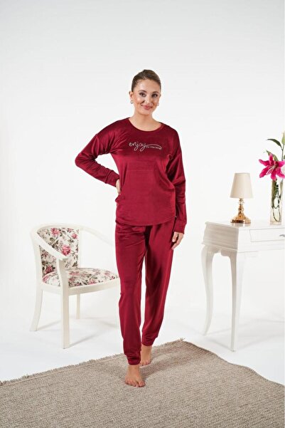 Estiva Women's Winter Velvet Pajama Set