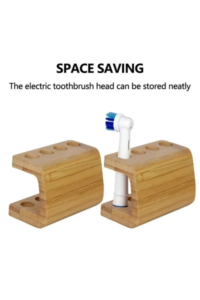 Choice حامل مصنوع من الخيزران مزود بـ 4 فتحات متعددة الاستخدامات لرؤوس فرشاة ...