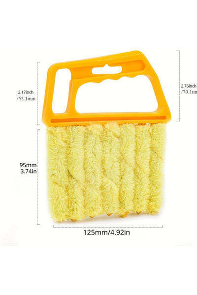 Choice منظف نوافذ محمول من الألياف الدقيقة باللون الأصفر - يجمع الغبار بسهولة...