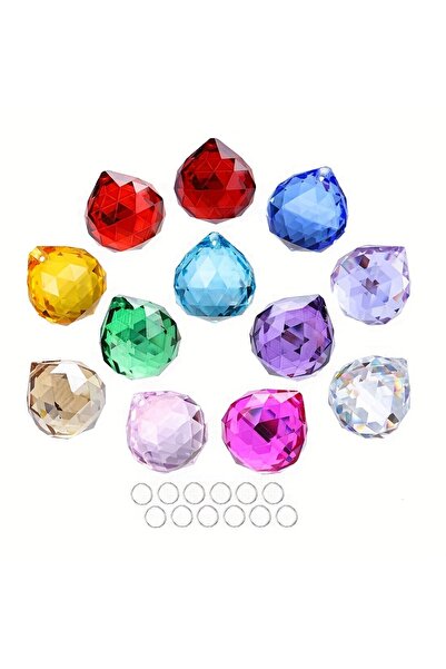 Choice 20mm lighting ball 12pcs Crystalsuncatcher 30mm Vintage Feng Shui Face...