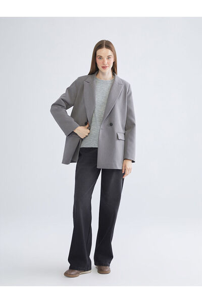 LC Waikiki Gri Kadın Blazer Ceket