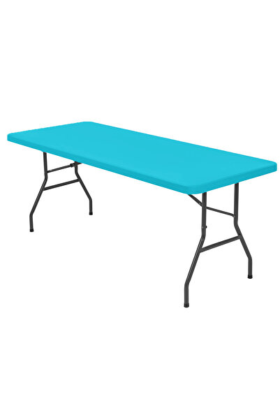 Choice 30x72 بوصة (76x183 سم) أزرق سماوي 1 قطعة 4/6/8 قدم مفرش طاولة من الألي...