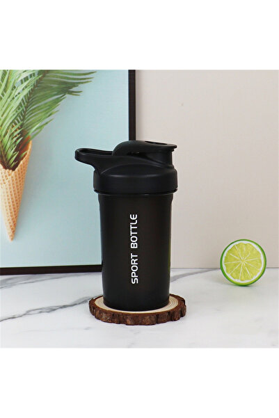 Choice زجاجة رج مسحوق البروتين سوداء اللون سعة 300 مل، زجاجة خلط محمولة مقاوم...