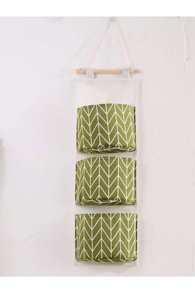 Choice منظم خزانة معلق بثلاثة جيوب باللون الأخضر، مقاوم للماء، حقيبة تخزين مع...