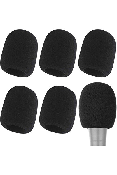 Choice حزمة 1 أسود 6 قطع/عبوة غطاء ميكروفون جديد - أغطية ميكروفون رغوية واقية...
