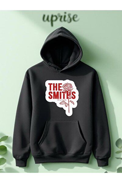 Vordevia Hanorac The Smiths cu imprimeu din bumbac cu 3 fire O supradimensionat