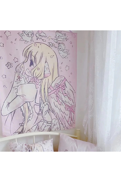 Choice 60x90 سم T-1 كاواي ديكور منزلي نسيج معلق على الحائط نسيج أنيمي فتاة ور...