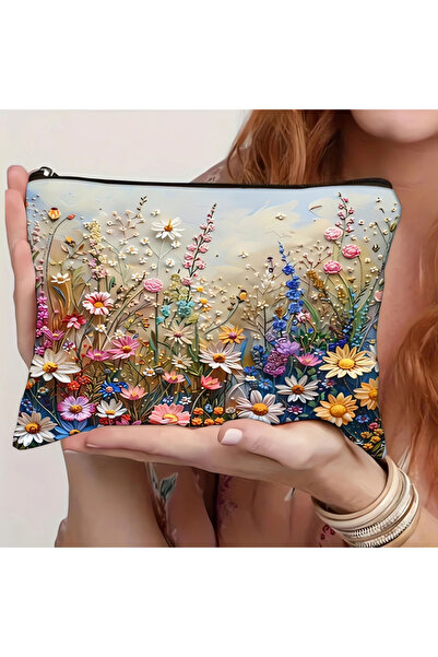 Choice 25x17 سم 1 قطعة StyleD 1 قطعة حقيبة مستحضرات تجميل حقيبة غسيل كبيرة ال...