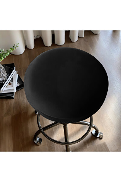 Choice 1 قطعة سوداء 1 قطعة/4 قطع/6 قطع غطاء مقعد دائري من الحرير المقاوم للماء ذو لون موحد، 120 جرام، مناسب