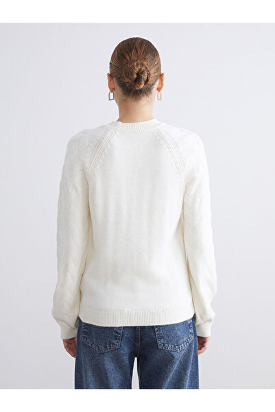 LC Waikiki Sparkling Choices from Shining Store | Crew Neck Self Patterned Women's Knitwear Sweater