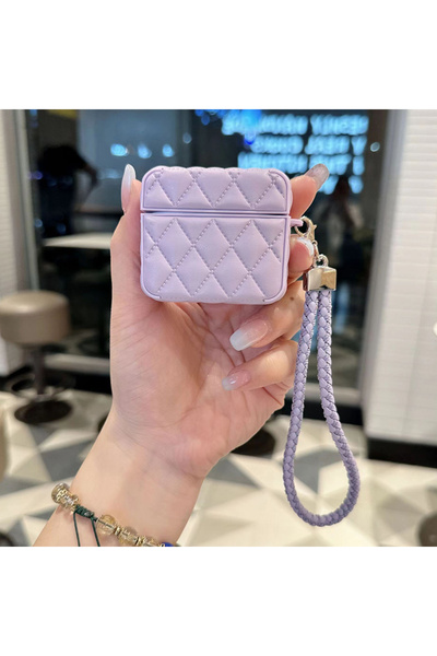 Choice لسماعات AirPods 4 PURPLE غطاء سماعة أذن أنيق وعصري من الجلد PU لسماعات...