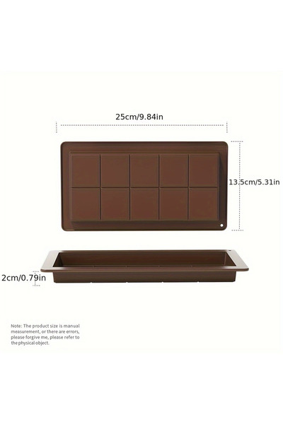 Choice 1 قطعة شوكولاتة 1 قطعة قوالب سيليكون لشوكولاتة البار كبيرة الحجم محشوة...