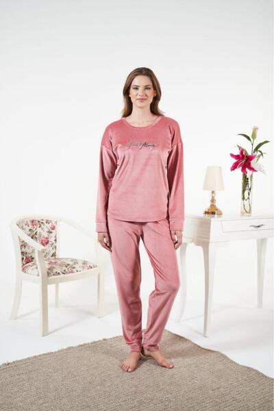 Estiva Women's Winter Velvet Pajama Set