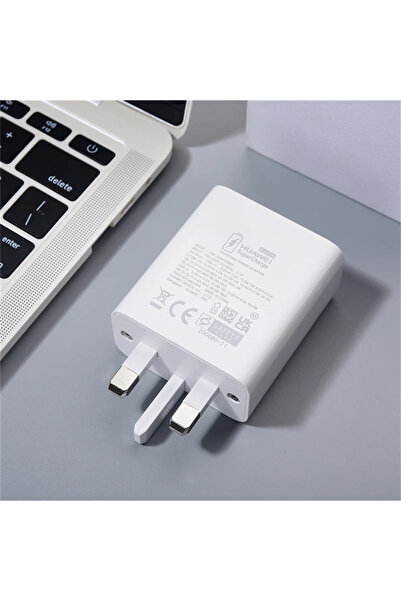 Huawei UK Charger Only 88W Pura 80 70 UItra P60 Pro Super Fast Charger Dual Port USB C Power Adapter 6A Ca