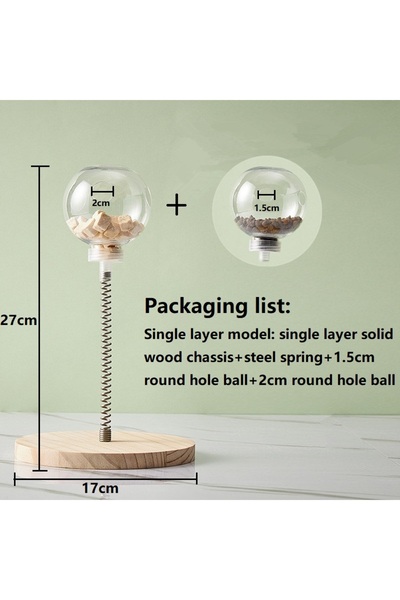 Choice Single layer style Pet Leaking Food Ball Spring Turntable Cat Toy Pet Training Feeder Track Balls Ga