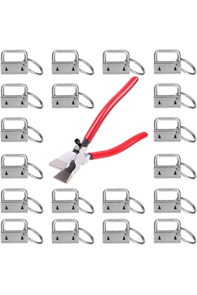 Choice 40pcs Key Fob Hardware 16*28*2cm with Key Fob Pliers for Wristlet Keyc...