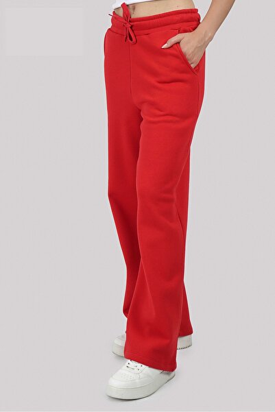 FLAVİA TEKSTİL KADIN YÜKSEK BEL GENİŞ PAÇA EŞOFMAN ALTI