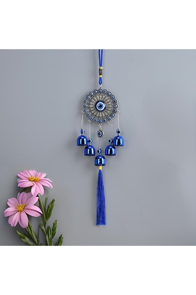 Choice أزرق 1 قطعة زرقاء العين جرس شرابة زهرة لوحة رياح مدخل نافذة جدار معلقة...