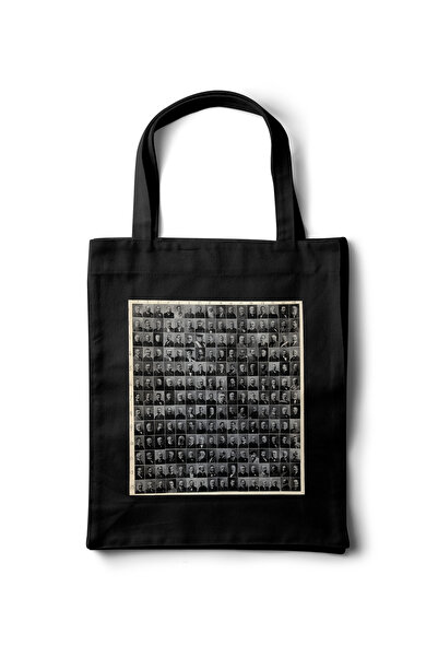 INKD Sanatsal Bez Çanta – G. W. Morgan Vintage Fotoğraf Kolaj Tasarım - 35x40