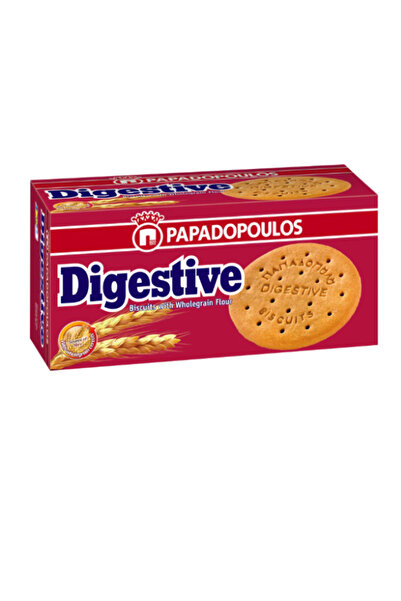 papadopoulos بسكويت هضمي بدقيق الحبوب الكاملة 250 جم × 12 قطعة