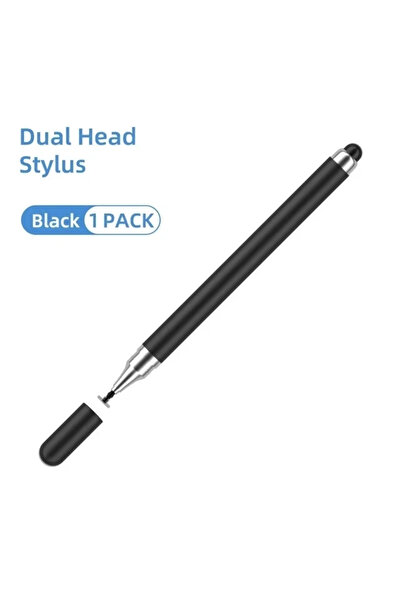 Choice قلم شاشة تعمل باللمس عالمي 2 في 1 للهواتف الذكية والأجهزة اللوحية باللون الأسود 3/1 قطعة لأجهزة iPhone/Andro
