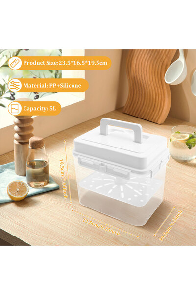 Choice 5 لتر جرة مخلل بلاستيكية حاوية تخمير لخضار مخلل وزيتون وكيمتشي تخزين C