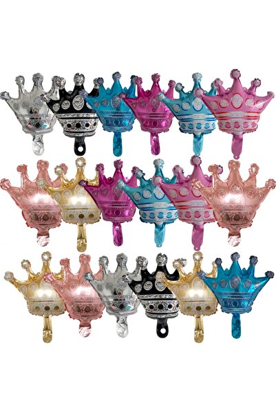 Choice مجموعة أخرى من 18 قطعة/عبوة من بالونات الألمنيوم على شكل تاج لتزيين ال...