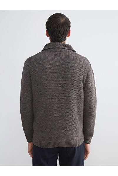 LC Waikiki Sparkling Choices from Shining Store | Standard Fit Jacket Collar Men's Knitwear Cardigan