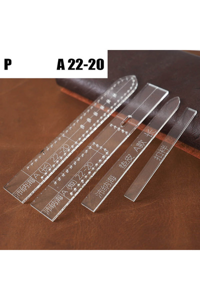 Choice STRAP-P-A22-20-1SET حزام شريط أدوات صناعة الجلود قالب شفاف من الأكريلي...