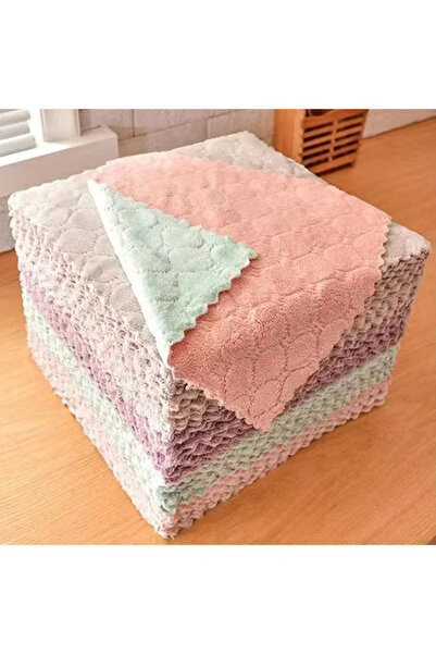 Choice1 ١٠ قطع بألوان عشوائية، ٣/٥/١٠ قطع من وسادات التنظيف مخمل المرجانية ذا...