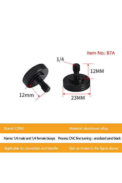 KOQZM مسمار تثبيت ثلاثي القوائم مزدوج الصواميل مقاس 1/4 بوصة مسمار تثبيت مزدو...