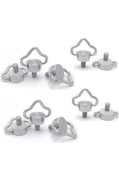 Choice 10x حزام تعليق من الفضة المقاومة للصدأ مع برغي M4 لحزام الكتف سريع الت...