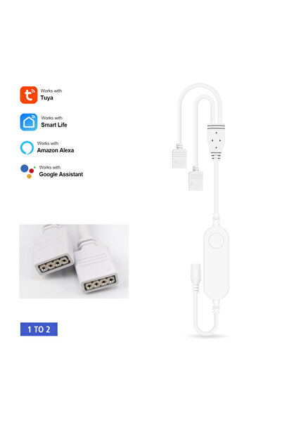 Choice 12-24 فولت 4 سنون مزدوجة Tuya WiFi RGB Controller 12-24 فولت Dimmer Sm...
