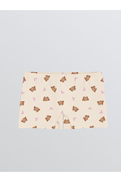 LC Waikiki Λαμπερές επιλογές από το Shining Store | Σετ μπόξερ για κορίτσια με στάμπα Bear Teddy, 3 τεμάχια