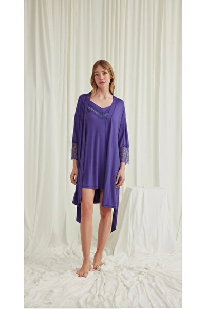 NightLove طقم روب قصير من الدانتيل من موناميس 18572