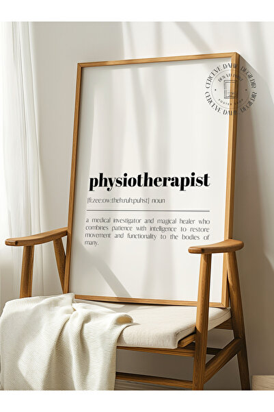 DES VU PRINT Fizyoterapist Tanım Posteri, Çerçevesiz Fizyoterapist Posteri