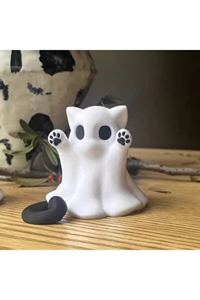 Choice 1 قطعة زينة شبح قطة صغيرة خائفة من جو سطح المكتب اللطيف شعور الهالوين ...