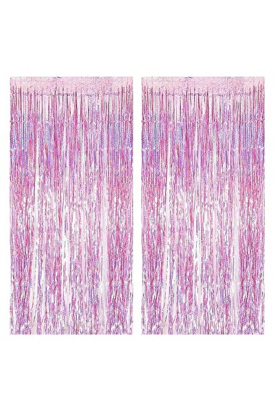 Choice3 Light Pink 2Pcs 2m Tinsel Curtain Boy Girl Birthday Wedding New Year ...