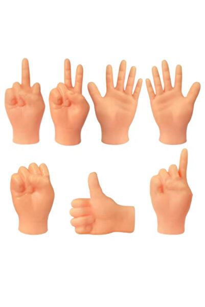 Choice 7PCS Small Hands Finger Puppet Set, 7/3/2PCS Mini Hands Rubber Funny Mini Hands,Birthday Party Magic