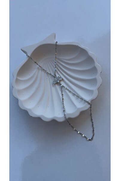 onse مجوهرات شاهميران شوبينغ من الفولاذ المقاوم للصدأ باللون الفضي مع حجر مروحة