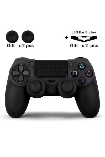 Choice غطاء حماية أسود لجهاز تحكم بلاي ستيشن 4، مصنوع من السيليكون، مناسب لأج...