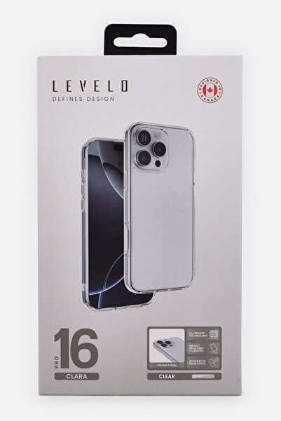 Levelo جراب حماية شفاف لجهاز iPhone 16 Pro Clara، شفاف