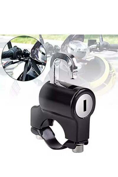 fun zone Anti-theft lock, Universal Motorcycle Helmet Lock, Anti-Theft Helmet Security Lock Metal 22mm Black
